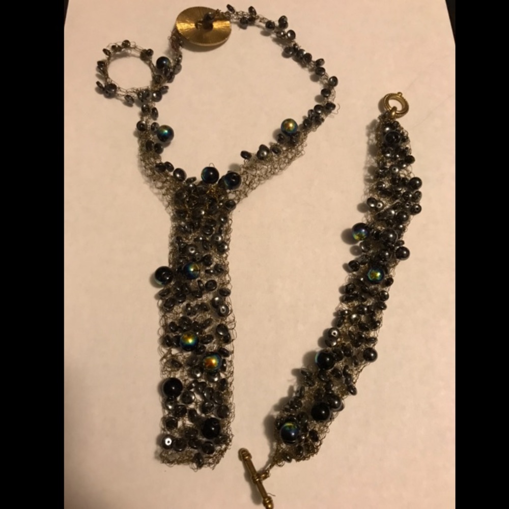 Custom vintage handmade necklace and bracelet